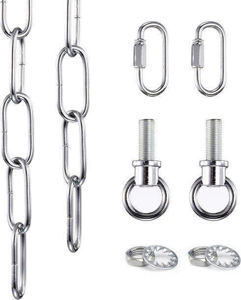 Mr.Color Chrome Metal Heavy Duty Chandelier Chain - 6 Feet Accessory Chain for