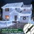 132FT 400 8 Christmas String Lights LED Cool White Dark Green Wire, Indoor Outdoor Waterproof Fairy Lights with Modes