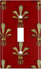 Generic Metal Light Switch Plate Cover Elegant Burgundy Wall Sconce Damask DAM076