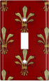 Generic Metal Light Switch Plate Cover Elegant Burgundy Wall Sconce Damask DAM076