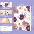 CAGIE Floral Spiral Notebook, 8.5 x 11, 200 Pages, Large Hardcover with Pockets for Women and Girls Note Taking, Purple