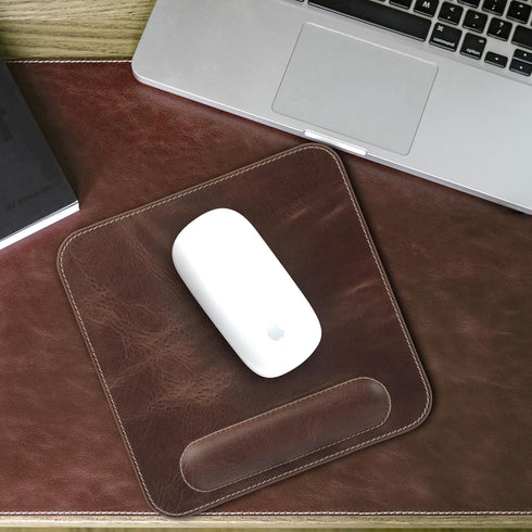 Londo Ergonomic Leather Mouse Pad with Wrist Rest - Non-Slip Design