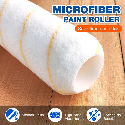 10-Piece (3 7" King Origin Paint Roller Kit with Extension Pole ft), Paint Roller Covers, Roller Frame, Paint Brush