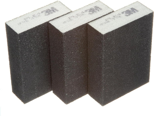3M 3-3/4-in 2-5/8-in 1-in, 3-Pack Medium/Coarse Sanding Sponge, x x