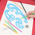 STAEDTLER Mars Professional French Curve Design Ruler Set, 3 Essential A B C Shapes, Blue Transparent Plastic