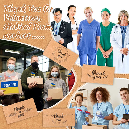 Outus 1200 2 3.5 Inches Package Pcs Mini Thank You Cards Small Business Thank You Cards Bulk x Business Stock for Your