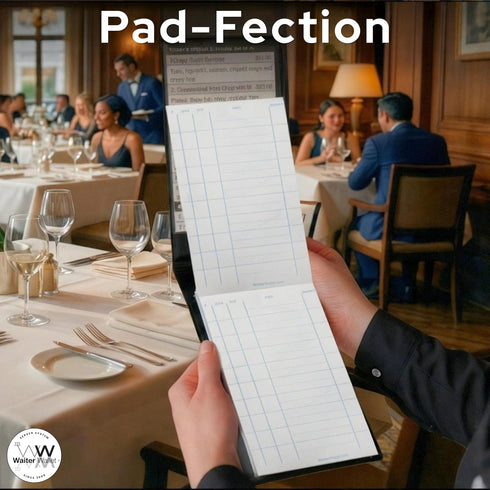 (12 Pack) 50 (4 7.25) Waiter Wallet Pads | Guest Check Pads | Perforated, Stapled Restaurant Server Notepads | Formated