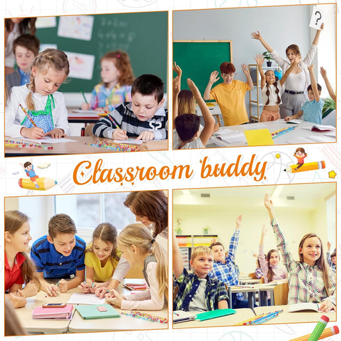 Yeaqee 60 Pcs Welcome Back to School Pencils with Eraser - Classroom HB Pencils Bulk for Kids Reward Supplies