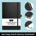 RICCO BELLO Classic College Ruled Notebook, Faux Leather Hardcover, 192 Lined Pages, 5.7 x 8.4-Inches, for Work, School