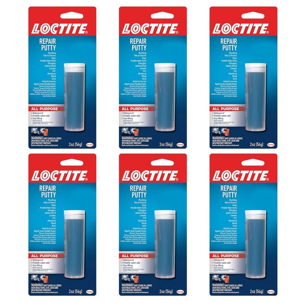 Loctite Epoxy Multi-Purpose Repair Putty, 2 oz Stick, 6 Pack