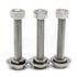 (10 Sets) 1/4-20x2 Stainless Steel Hex Head Screws, Bolts, Nuts, Flat & Lock Washers, 18-8 (304) S/S, Fully Threaded by