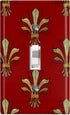 Generic DAM076 Metal Light Switch Plate Cover Elegant Burgundy Wall Sconce Damask