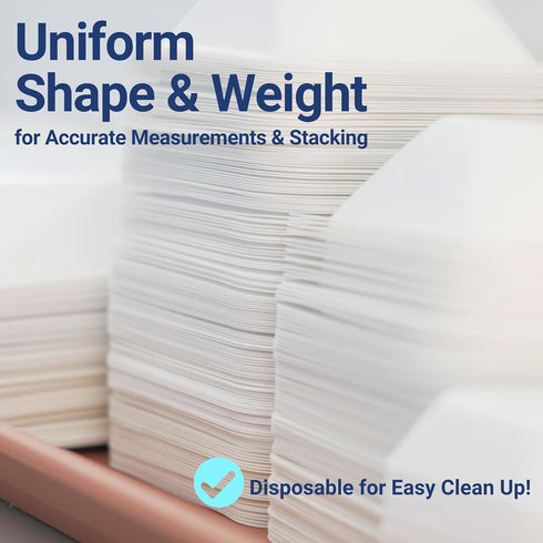 Medium Weigh Boats - 125 Pack, 100ml Plastic Disposable Trays for Scale, Anti-Static Lab Dish Container for Powder
