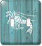 3dRose Photo of White Painted Shrimp on Blue Background- not real wood