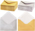Gift Card Envelopes - 100-Count Mini Paper Envelopes for Small Note Cards, Gold and Silver, 4 x 2.7 Inches