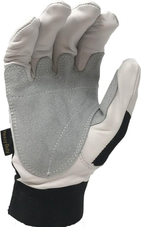 IRONCAT 86550 Heavy-Duty Goatskin Palm Gloves, XX-Large, Reinforced Palm and Thumb, Hook and Loop Elastic Wrist