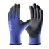 COOLJOB 12/60 Pairs Bulk Safety Work Gloves, 13 Gauge Ultra-lite PU Dipped for Gardening and Warehouse Work, Blue Large