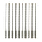 5/32 Inch x 6 Inch Masonry Drill Bit, Carbide Tipped 10-Pack for Concrete, Brick, Stone, 1/4” Hex Shank