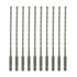 5/32 Inch x 6 Inch Masonry Drill Bit, Carbide Tipped 10-Pack for Concrete, Brick, Stone, 1/4” Hex Shank