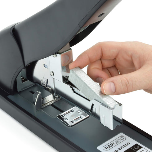 Rapesco 1551 ECO HD-210 Extra Heavy-Duty Stapler with 1000 Type 923 Staples, Black
