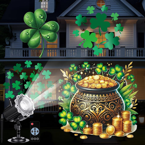 Grinsvalley 6 Easter Projector Light Outdoor LED Passover Projector Light with Film Slide Holiday Waterproof Landscape