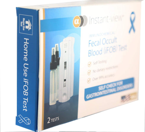 immunochemical Fecal Occult Blood (FIT or iFOB) Home Test and Stool Test - 2 Pack
