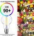 Energetic Dimmable LED Filament Light Bulbs, 8W, 60 Watt Equivalent, Daylight 5000K, Classic Clear Glass, 6 Pack