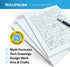 Graph Paper Pad - 4 x 4 Inch Quad Ruled Graph Paper Notebook, 50 Sheets Per Pad (6 Pack), 8.5 x 11