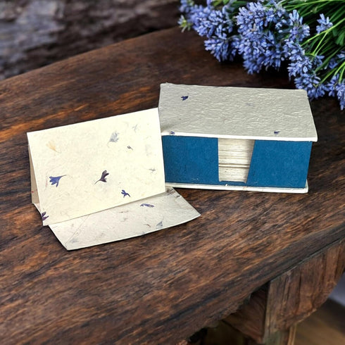 Set 25 Kathmandu Valley Co. Nepali Cherish Greeting Card & Envelope Deluxe Box with Handmade Lokta Paper from Nepal
