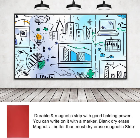 Magnetic Dry Erase Sheet, 5 Pack, 11.7 Inch x 8 Inch, Red Magnetic Board