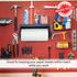 Pegboard Paper Towel Holder with Shelf, MADD Tools Black Pegboard Accessories Tool Holder Organizer, Peg Board