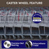 5" Set 4, 3/8" Shopping Cart Wheel Replacement Kit, Polyurethane Casters of Axle Diameter Wheels for Supermarket