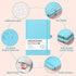 Graph Grid Paper Notebook, Classic Journal with Ribbon Divider, 5.3" x 8.26", Light Blue