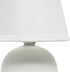 LT1196-OFF-2PK 8.66" 2-Pack Set Simple Designs Chic Little Globe Ceramic Table Lamp with Matching Tapered Shade