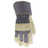 BOSS Women's Guard Split Cowhide Leather Palm Work Gloves, Medium/Large, Extended Safety Cuff, Blue/Cream