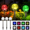 SOLPEX Solar Garden Lights Outdoor, 3 Pack Multi-Color Changing&White 2 Modes Solar