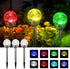 SOLPEX Solar Garden Lights Outdoor, 3 Pack Multi-Color Changing&White 2 Modes Solar