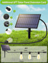 48FT Dimmable 15+1 ST38 Bulbs 3 Larkvue Solar String Lights Outdoor with Remote, Waterproof Patio Lights with LED Modes