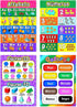 Blulu 12 Pcs Spanish Classroom Posters Learning Decorations for Kids Abecedario Para Niños En Español