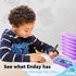 Enday Pencil Case Purple, Plastic Stackable Assorted Color Box, Large Capacity School & Office Supplies
