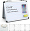 Dry Erase Board, 17x13 Inch Magnetic Whiteboard, A3 Foldable Small White Board with Lines for Office and School