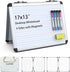 Dry Erase Board, 17x13 Inch Magnetic Whiteboard, A3 Foldable Small White Board with Lines for Office and School