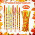 Harloon 48 Pcs Thanksgiving Pens, Bulk Fall Themed Ballpoint Pens, Autumn Maple Leaf Pumpkin Design for Party Favors