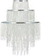 Waneway Large 3 Tiers Beads Pendant Shade, Ceiling Chandelier Lampshade with Acrylic