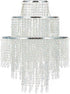 Waneway Large 3 Tiers Beads Pendant Shade, Ceiling Chandelier Lampshade with Acrylic