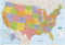 House of Doolittle 38 x 25 Inch Write On/Wipe Off Laminated United States Map (HOD721)