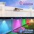 8 Pack 8 IP65 Solar Fence Lights Outdoor - Modes (RGB Cycle/Fixed), Fence Lights Solar Powered for Outside, Waterproof