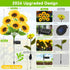 3 Pack 18 Solar Lights Outdoor Garden Decor, with Upgraded Bright Solar Sunflower Lights, Waterproof Solar Flower