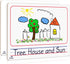 Double Sided Whiteboard 9”x12” Story Lined Dry Erase Board for Kids Writing Board, Practice Drawing for Age 3-5