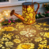VOOKRY Solar Lights Outdoor Decoration, Large Retro Hanging Metal Solar Watering Can Lights Waterproof Sunflower Garden